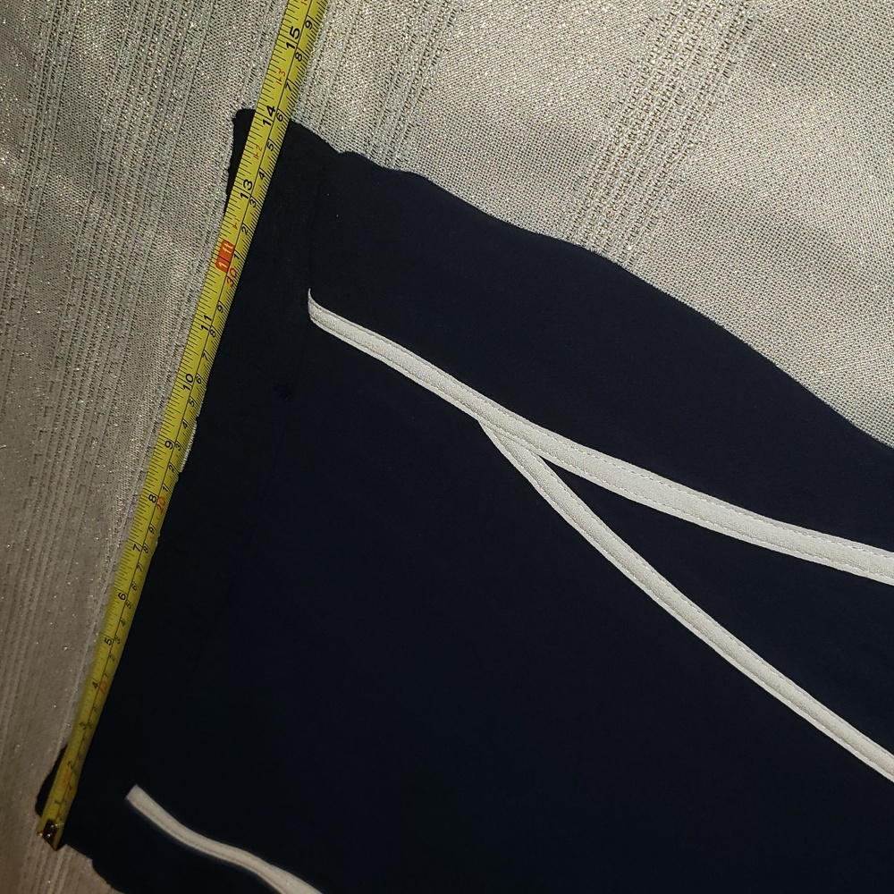 CIRANA New SKIRT Navy White Cream Contrast Striped Flowy Midi Maxi NWOT Womens M - Picture 12 of 14